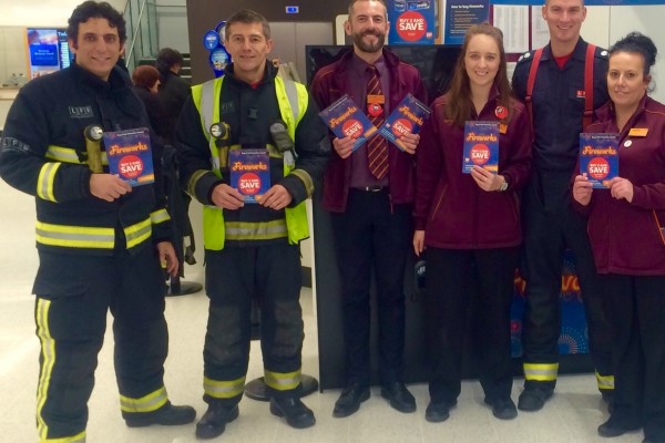 Sainsbury’s Nine Elms Point joins forces with local fire service to help customers stay safe this firework season.