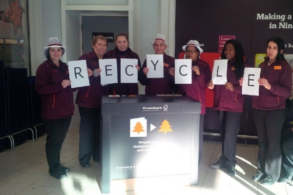 Recycle Your Christmas Cards At Sainsbury’s Nine Elms
