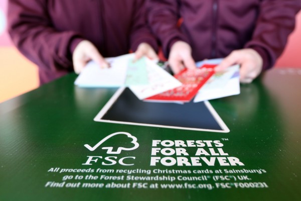 Recycle your Christmas cards at Sainsbury’s Nine Elms Point